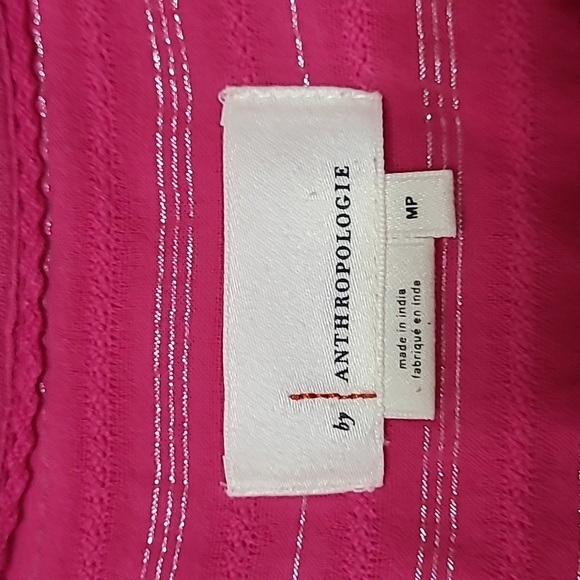 Anthropologie Fuchsia Button-up Shirt Dress size Medium Petite - Picture 4 of 7